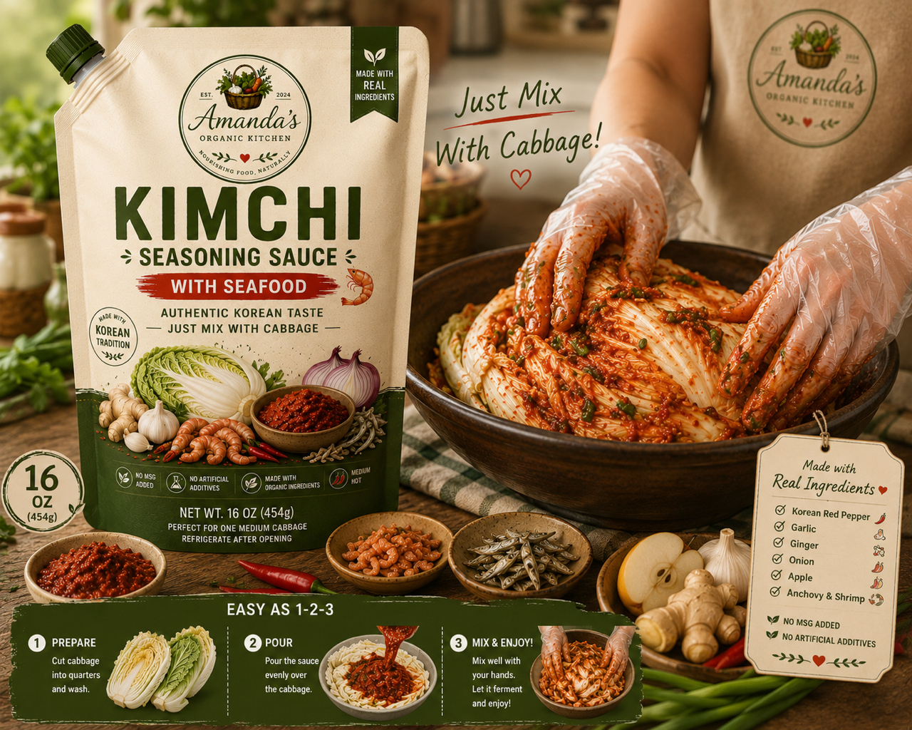 Amanda's Kimchi Seasoning Sauce With Seafood