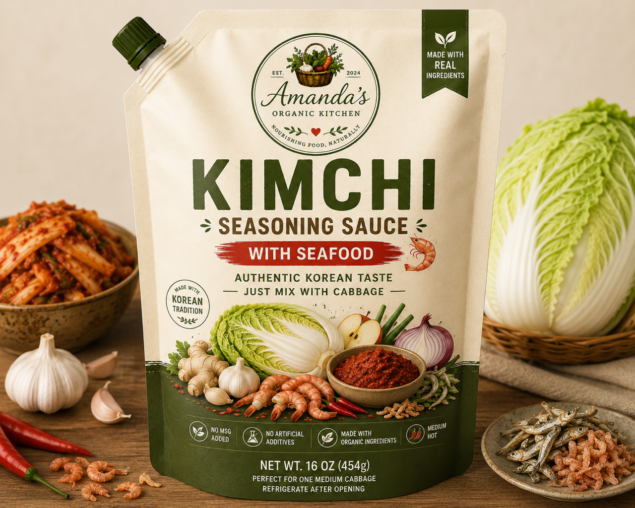 Amanda's Kimchi Seasoning Sauce With Seafood