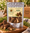 Amanda's Organic Kitchen dried wild morel mushrooms, product package